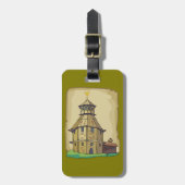 Medieval Wooden Watchtower and Fortress Bagagelabel (Voorkant verticaal)