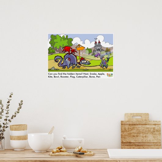 Medieval Word Poster zoeken (Keuken)