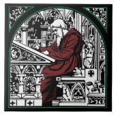 Medieval Writing Desk en Monk Tegeltje (Voorkant)