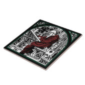 Medieval Writing Desk en Monk Tegeltje (Zijkant)