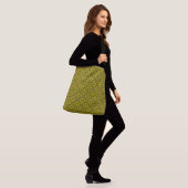 Medieval Yellow Black Lilies Romanesque Pattern Crossbody Tas (Op model)