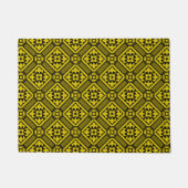 Medieval Yellow Black Lilies Romanesque Pattern Deurmat (Voorkant)