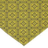Medieval Yellow Black Lilies Romanesque Pattern Ta Tafelkleed (Gekanteld)