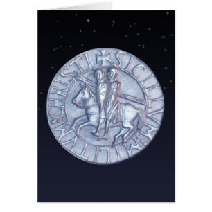 Medieval zegel van de Templar van de Knachten