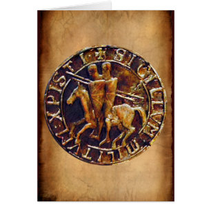 Medieval zegel van de Templar van de Knachten