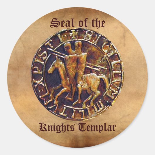 Medieval zegel van de Templar van de Knachten (Voorkant)