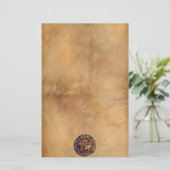 Medieval zegel van de Templar van de Knachten Briefpapier (Staand voorkant)