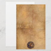 Medieval zegel van de Templar van de Knachten Briefpapier (Voorkant / Achterkant)