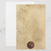 Medieval zegel van de Templar van de Knachten Briefpapier (Voorkant / Achterkant)