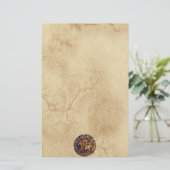 Medieval zegel van de Templar van de Knachten Briefpapier (Staand voorkant)