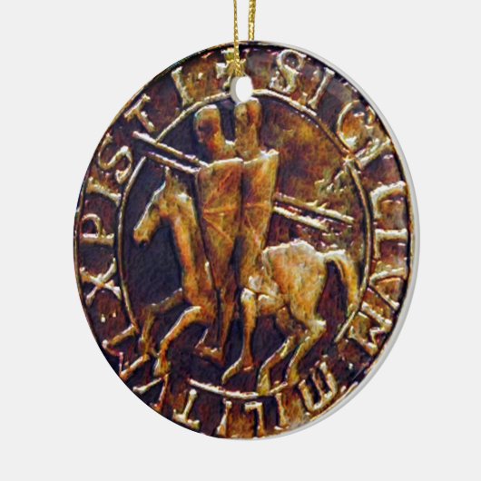 Medieval zegel van de Templar van de Knachten Keramisch Ornament (Links)