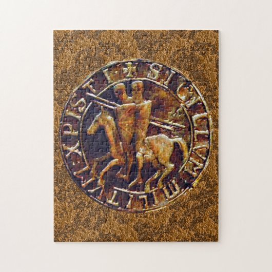 Medieval zegel van de Templar van de Knachten Legpuzzel (Verticaal)