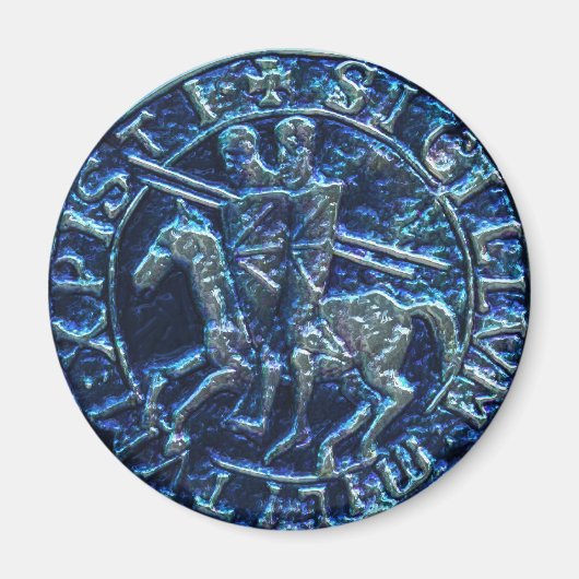 Medieval zegel van de Templar van de Knachten Magneet (Voorkant)