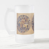 Medieval zegel van de Templar van de Knachten Matglas Bierpul (Links)