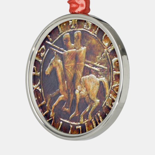 Medieval zegel van de Templar van de Knachten Metalen Ornament (Links)