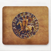 Medieval zegel van de Templar van de Knachten Muismat (Voorkant)