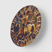 Medieval zegel van de Templar van de Knachten Ronde Klok (Hoek)