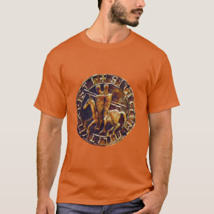 Medieval zegel van de Templar van de Knachten T-shirt