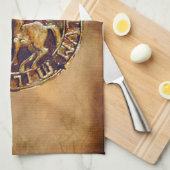 Medieval zegel van de Templar van de Knachten Theedoek (Quarter Fold)