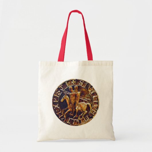 Medieval zegel van de Templar van de Knachten Tote Bag (Voorkant)