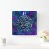 Medieval zegel van de Templar van de Knachten Vierkante Klok (Huis)