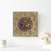 Medieval zegel van de Templar van de Knachten Vierkante Klok (Huis)