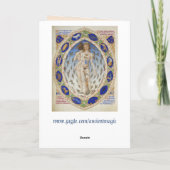 medieval zodiaal wenskaart kaart (Achterkant)