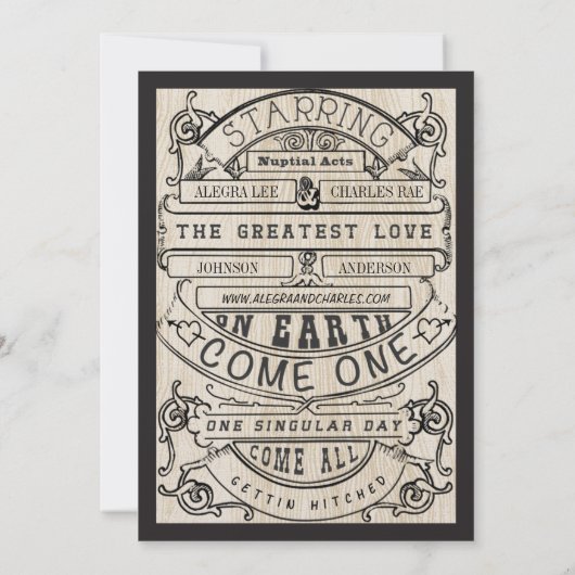  medievale renaissance Typografie Weddenschap Kaart (Achterkant)