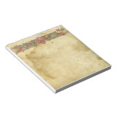Medievel Floral Banner Notitieblok (Schuin)