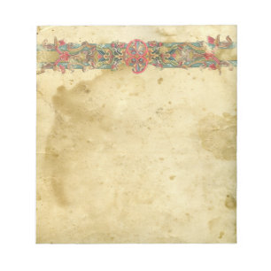 Medievel Floral Banner Notitieblok