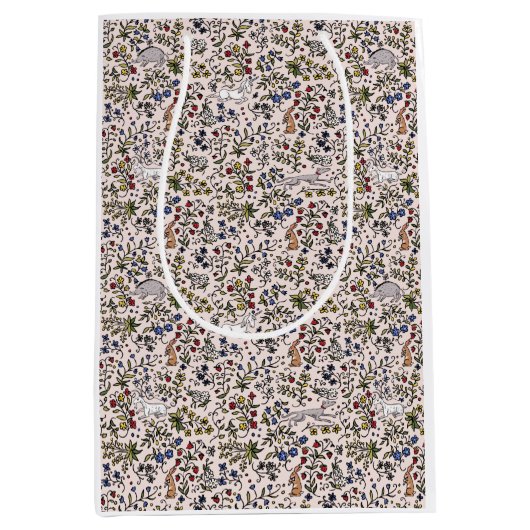 Medievele dieren melkvee vlooienroze cadeautas (Voorkant)