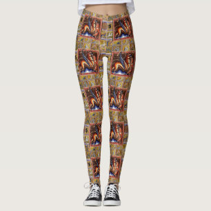 MEDIEVIG BESTIAIR, GRIFFIN EN WILDE BOAR,DIEREN LEGGINGS