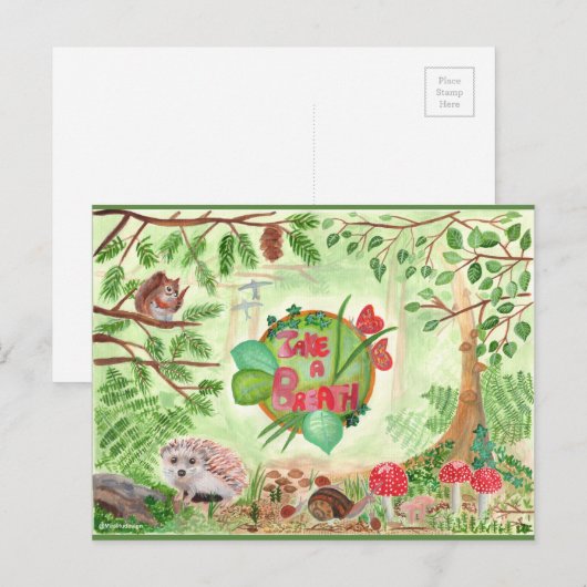 Medilludesign Ecotherapiebos Briefkaart (Voorkant / Achterkant)