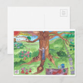 Medilludesign - Knuffel een boom aanmoediging Briefkaart (Voorkant / Achterkant)