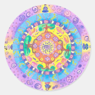Medilludesign - Mandala Meditatie Ronde Sticker