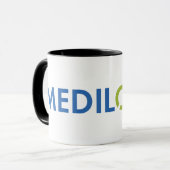 MEDILOGIX Coffee Mok Wrap Text Standaard Logo (Voorkant links)