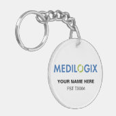 MEDILOGIX Sleutelhanger Rond Tekst Toevoegen (Voorkant Links)