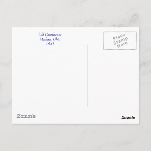 Medina Courthouse Briefkaart (Achterkant)