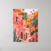 Medina Dreams: Marokkaanse oliekunst Canvas Afdruk (Voorkant)