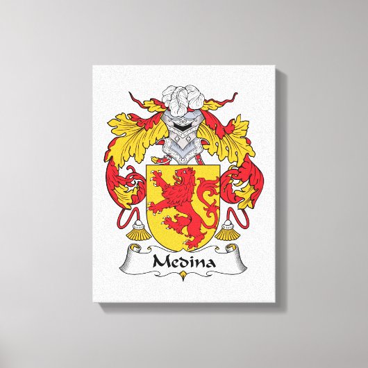 Medina Family Crest Canvas Afdruk (Voorkant)