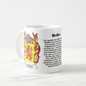 Medina Family Crest op een mok (Voorkant links)