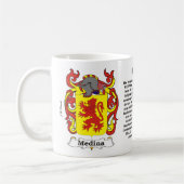 Medina Family Crest op een mok (Links)