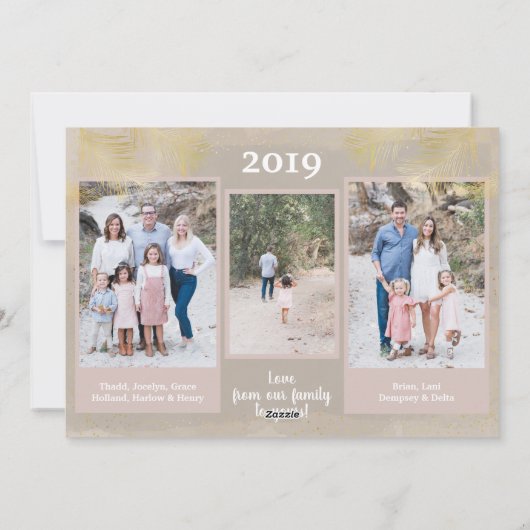 Medina - Goudpijnbomen Feestdagenkaart (Achterkant)