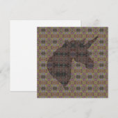 Medina Lila 333 Eenhoorn Bedankkaart (Voorkant / Achterkant)