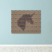 Medina Lila 333 Eenhoorn Canvas Afdruk (Insitu (Houten vloer))