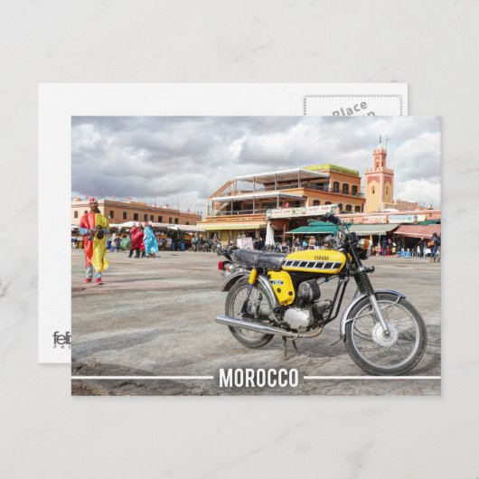 Medina of Marrakesh - Jemaa El Fnaa, Marokko Briefkaart (Voorkant / Achterkant)