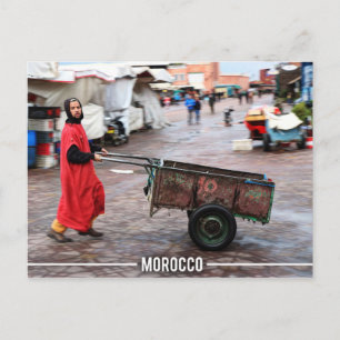 Medina of Marrakesh - Marrakesh Souk, Marokko Briefkaart