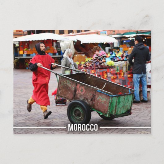 Medina of Marrakesh - Marrakesh Souk, Marokko Briefkaart (Voorkant)