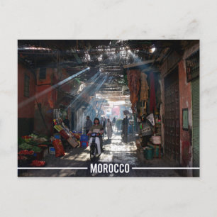 Medina of Marrakesh - Marrakesh Souks, Marokko Briefkaart