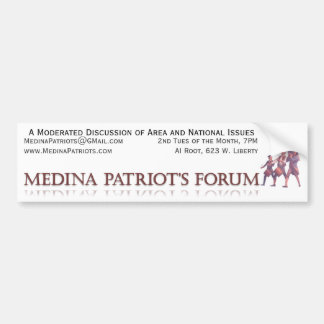 Medina Patriot's Forum Bumpersticker